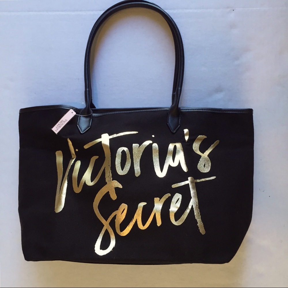 Victoria Secret Tote With Gold VS Script On Front